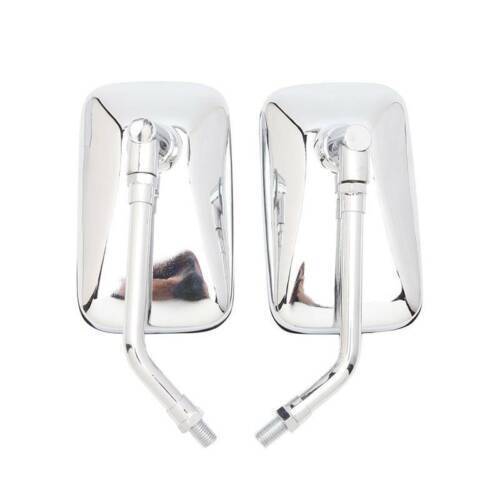 For Honda Shadow 750 Motorcycle Rear View Mirrors Chrome Rectangular Universal