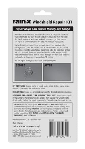 600001 Windshield Repair Kit - Quick and Easy Durable Resin Based Windshield