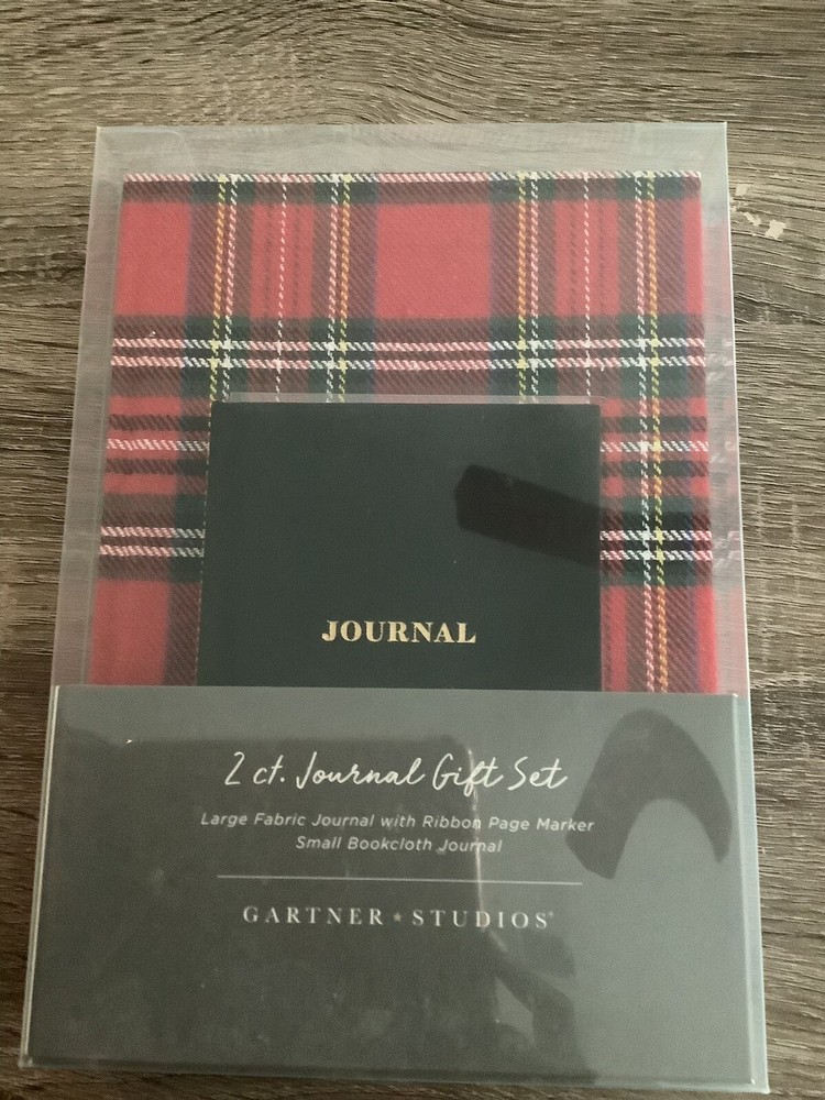 Gartner Studios Journal Gift Set,2ct,Red Flannel With