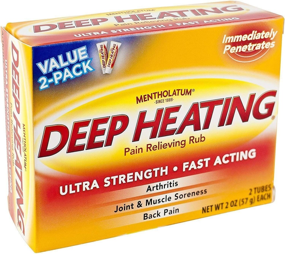 Mentholatum Deep Heating Pain Relieving Rub 2 x 2 Ounce (3 Pack)