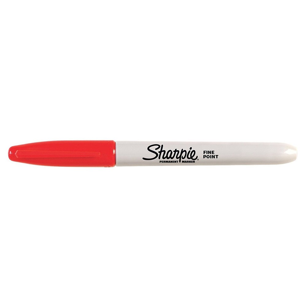 Sharpie Permanent Markers Fine Tip Black Red 2 Pack Quick Drying Ink
