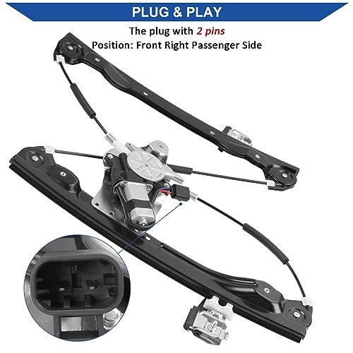 748-975 Front Right Passenger Side Power Window Regulator with Motor
