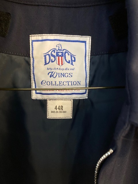 USAF and/or USCG, CURRENT ISSUE, BLUE WINDBREAKER JACKET, SIZE 44 REGULAR
