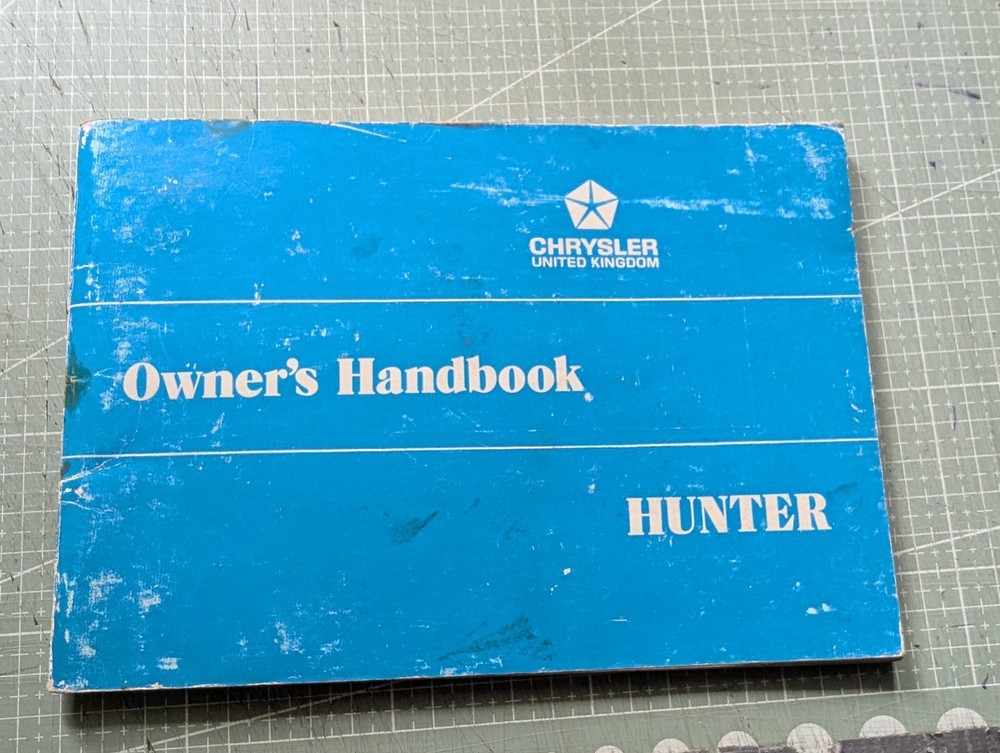 1975 Chrysler Hillman Hunter Owners Handbook