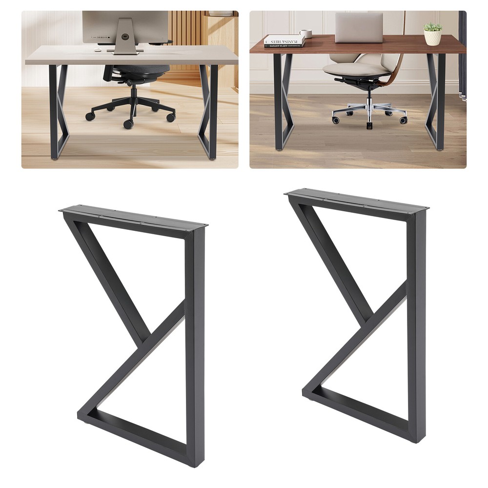 Table Leg Metal Dining Coffee Bench, K-Shaped, With 4 Adjustable Plastic Pads