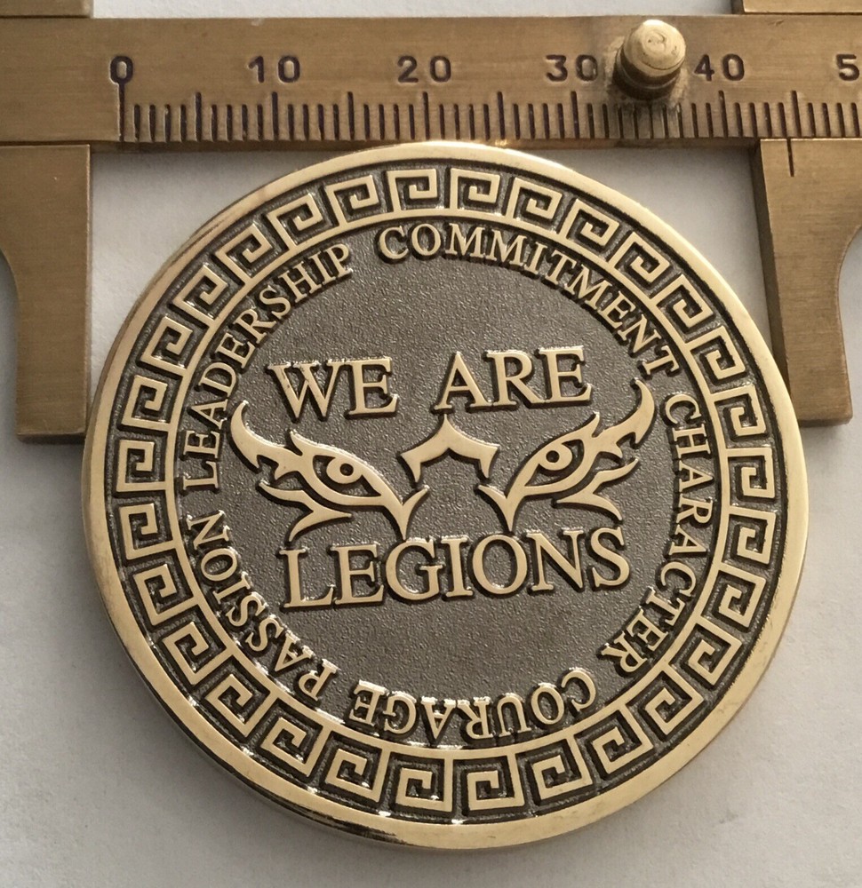 We Are Legions Leadership Commitment Character Courage Passion Coin Medal
