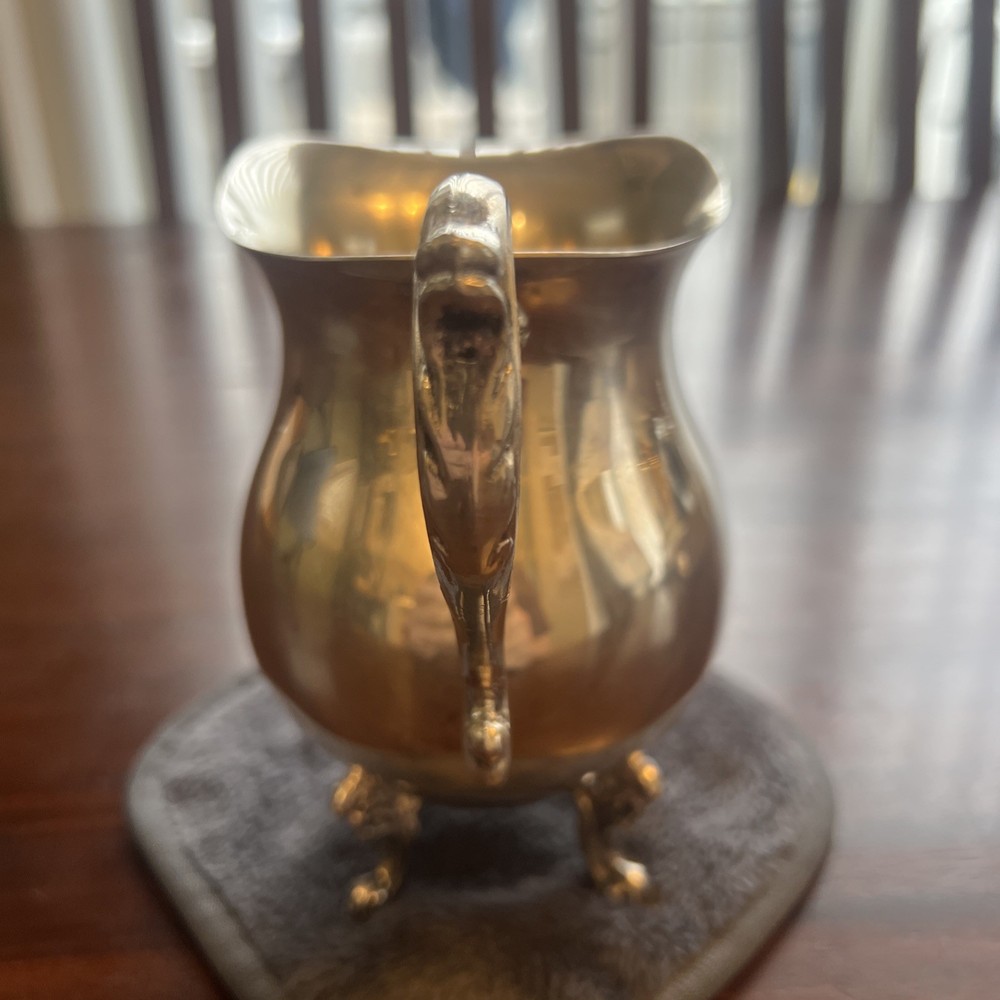 Vintage Sheridan Silver On Copper Creamer Pitcher