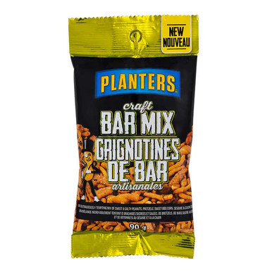 Planters Craft Bar Mix Peanuts, 90g/3.2oz., 12 Pack