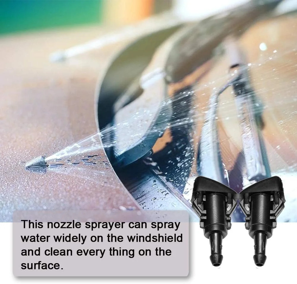 Front Windshield Washer Nozzles Wiper Spray Kit- For: Dodge, Ram, Jeep - Replace