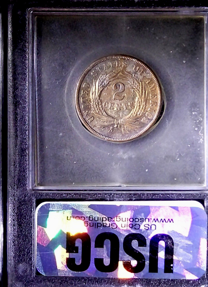 1865 2C SHIPWRECK COIN UNC