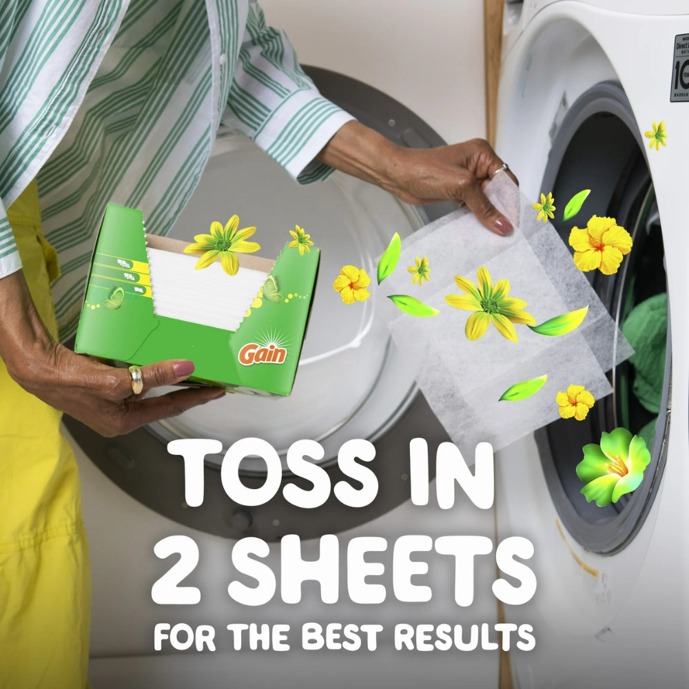 Gain Fabric Softener Dryer Sheets, Original Scent, 480 Count Laundry Bulk Pack