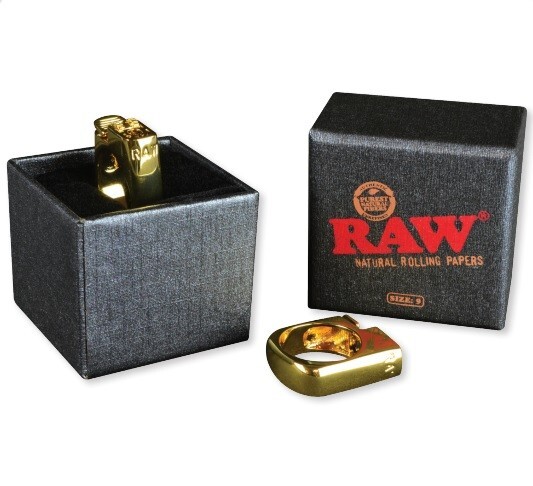 RAW Rolling Papers GOLD LIGHTER RING SIZE 11