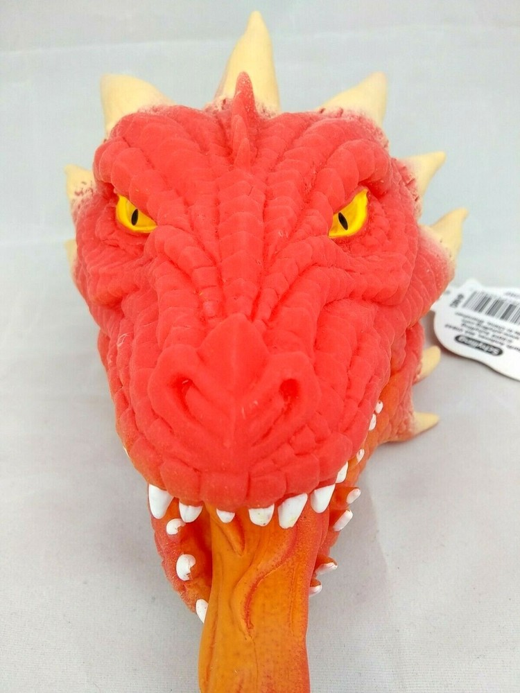 Red Dragon Schylling Ferocious Fire Breathing Soft Rubber Hand Puppet Medevil 3+