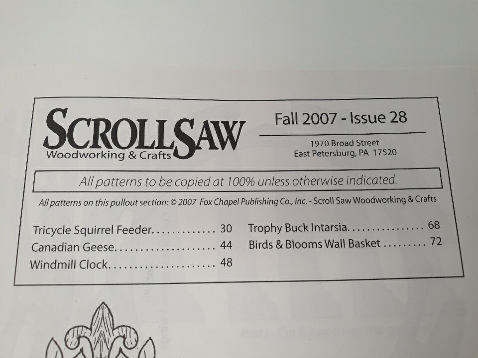 Scrollsaw Magazine Fall 2007 Custom Puzzles Woodworking Craft Pull Out Patterns