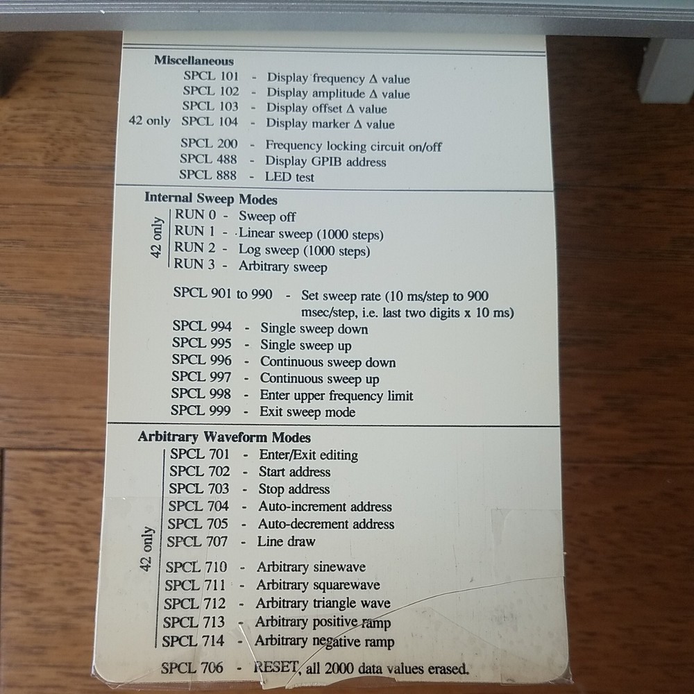Nicolet Model 42 Programmable Function Generator