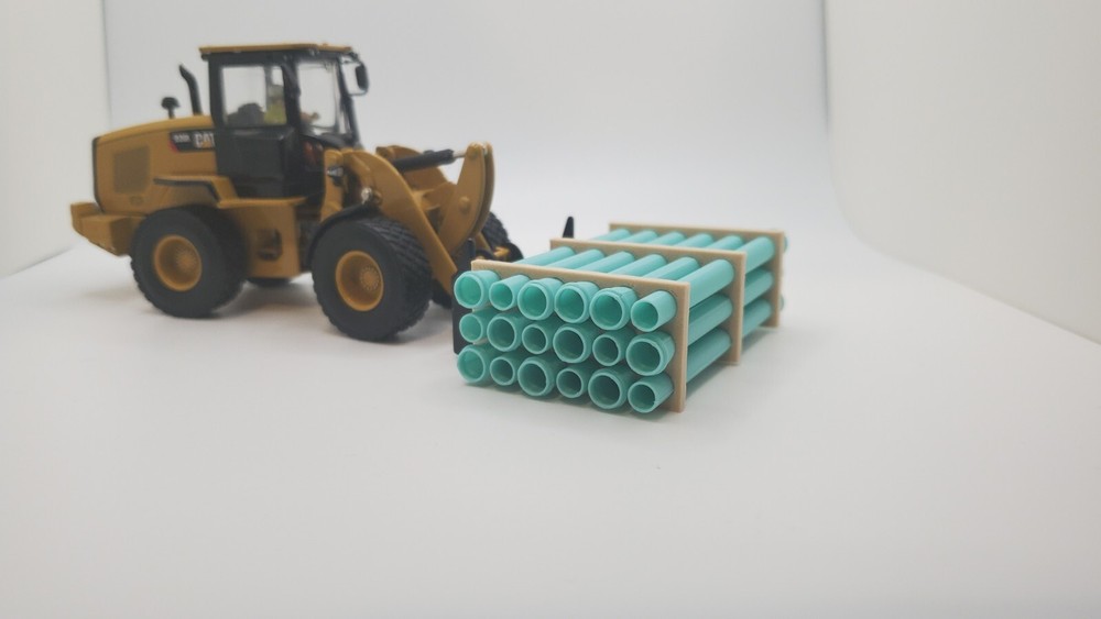 1/50 Scale 12" Sewer Pipe Trailer Load/Diorama Accessory
