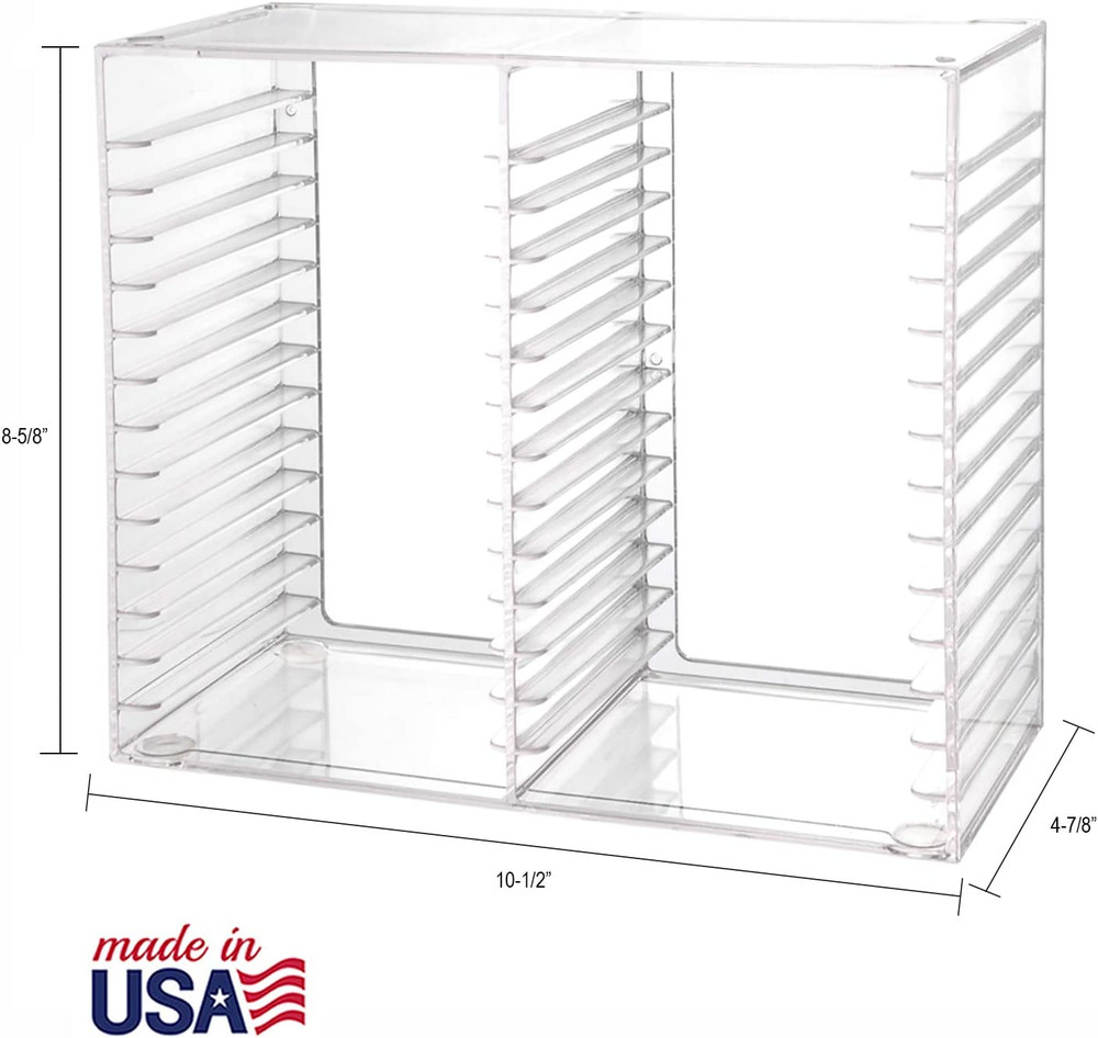 Stackable CD/DVD Multimedia Holder Media Storage Rack Clear Plastic 30 CD US