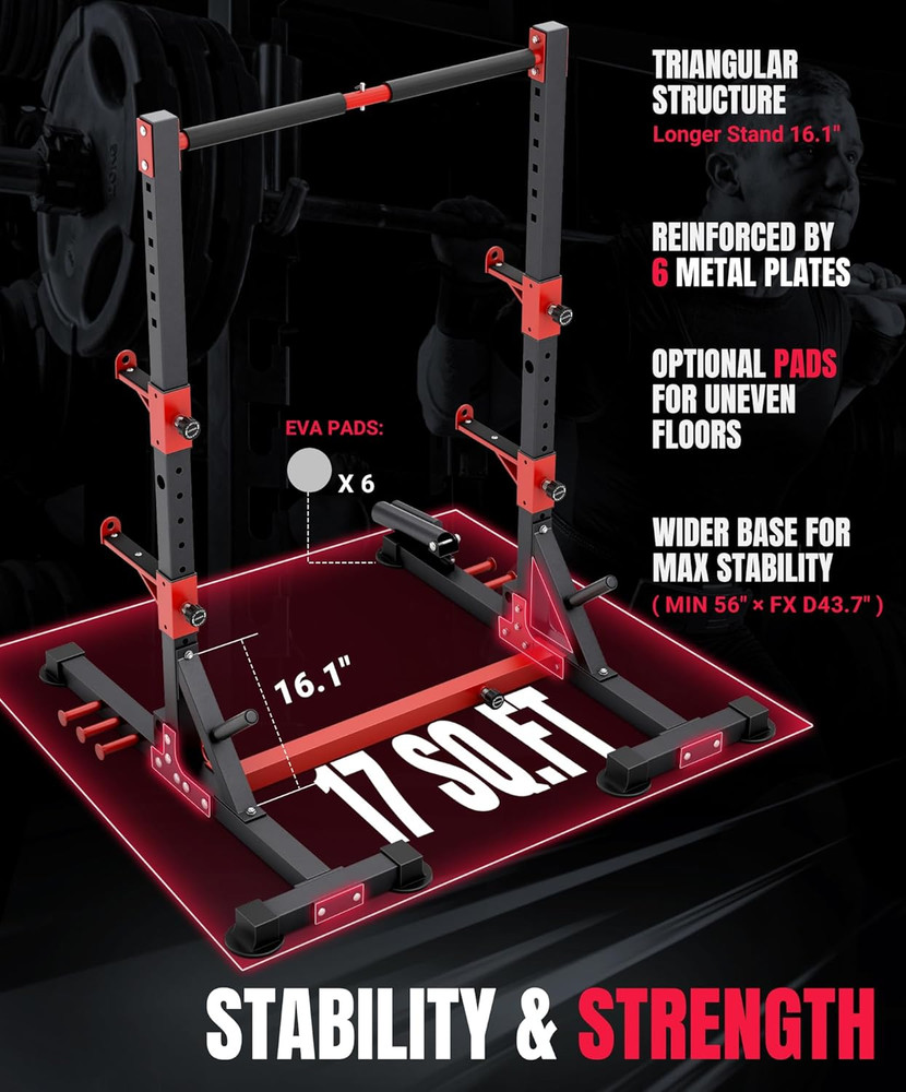 YOLEO Smith Machine Power Rack with Cable Crossover & Pull-Up Bar Home Gym