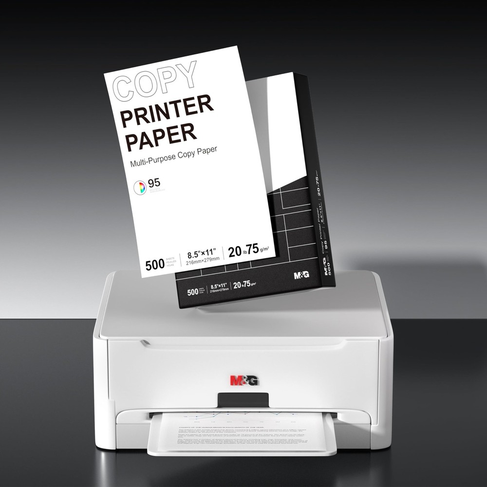 M&G Multipurpose Copy Printer Paper, 8.5 x 11, ‎1 Ream | 500 Sheets, White