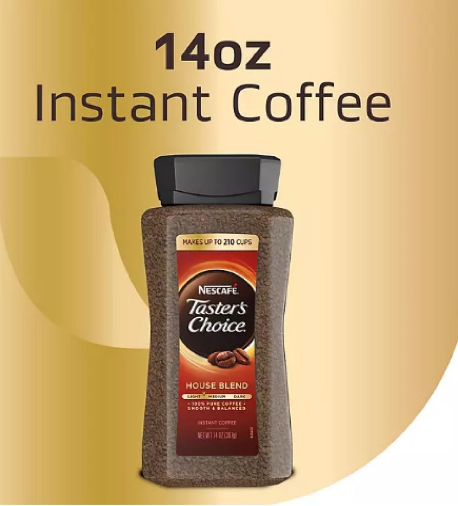 Nescafé Taster's Choice House Blend Light-Medium Instant Coffee, 14 oz.