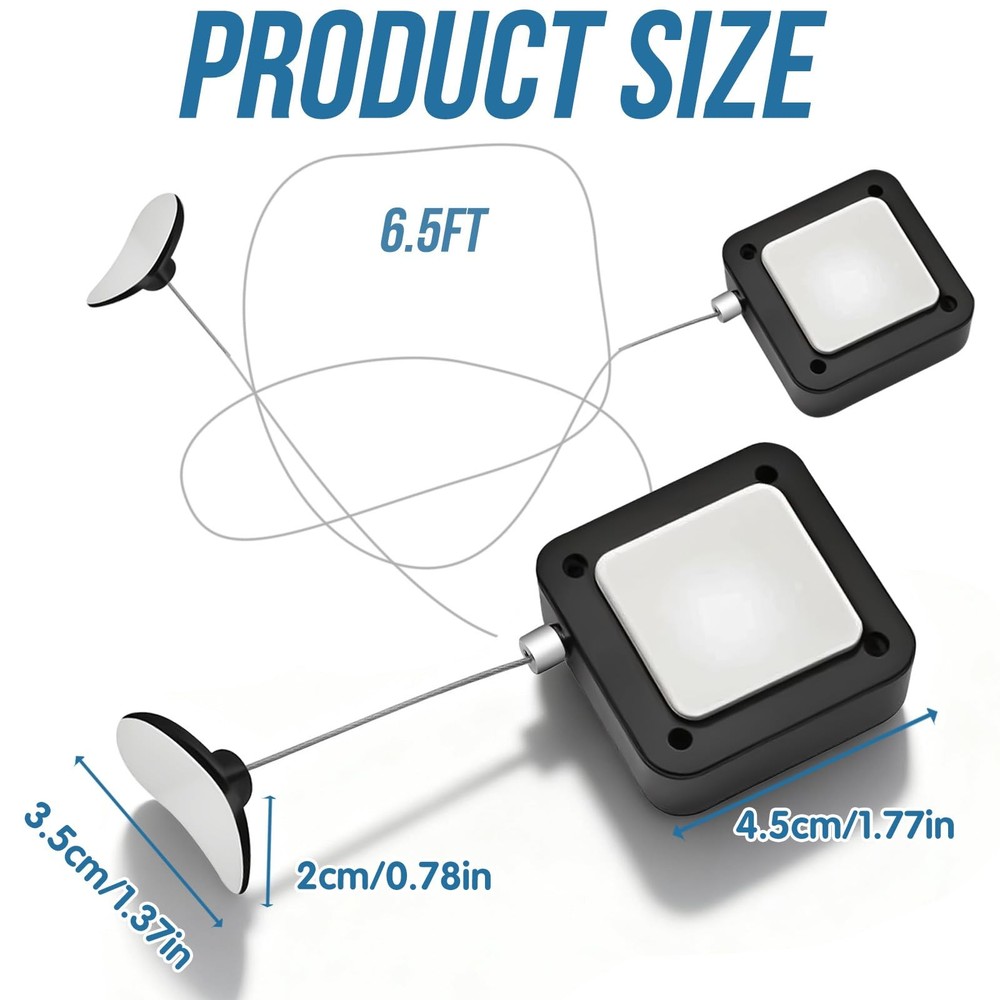 2Pcs Retractable Remote Control Tether, Remote Control Leash Holder Kit Inclu...