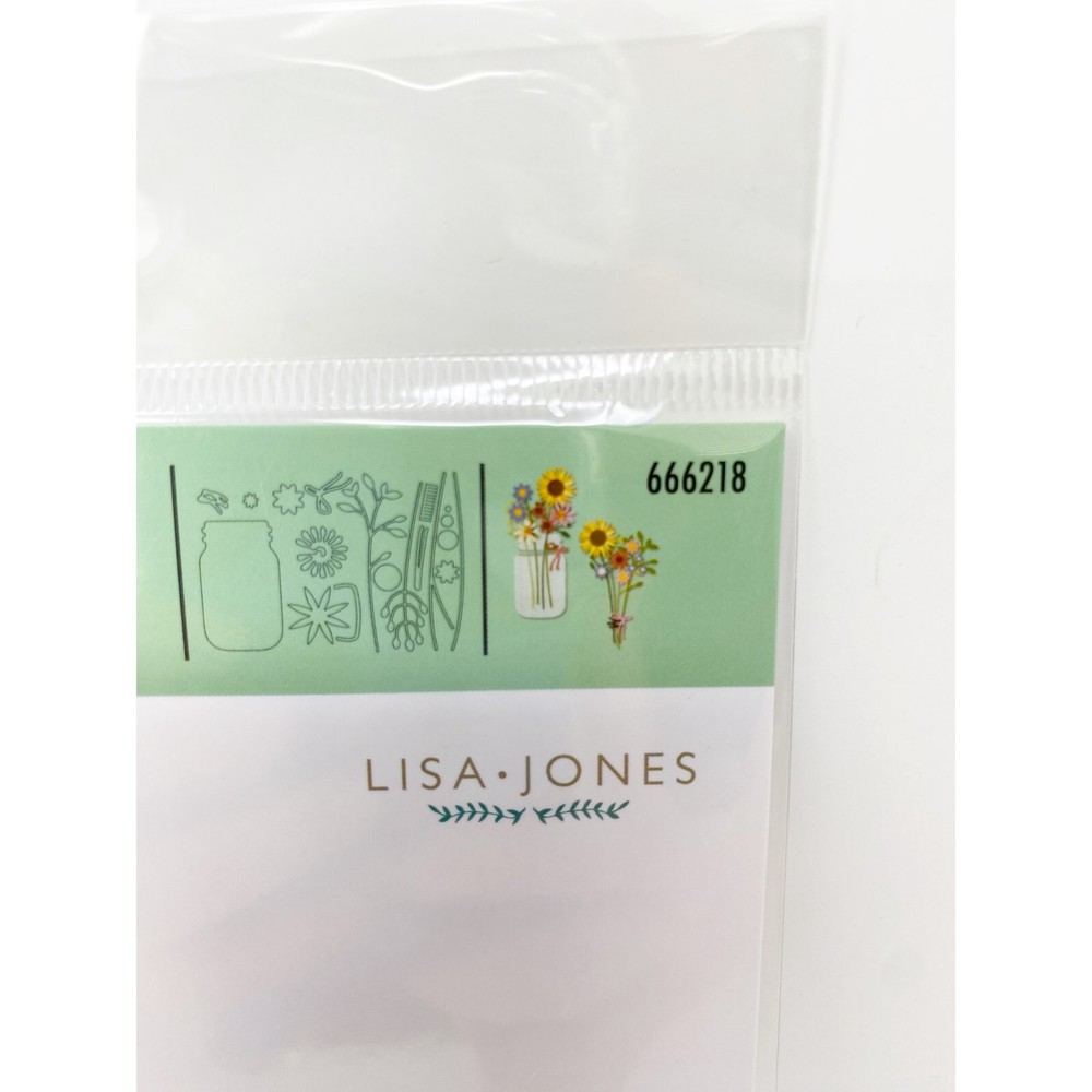 Sizzix Thinlits Summer Bouquet Lisa Jones Flowers In Jar Dies 662618