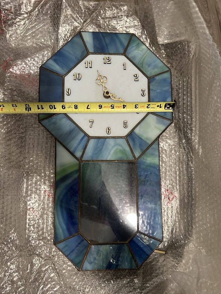 Vintage stained glass clock