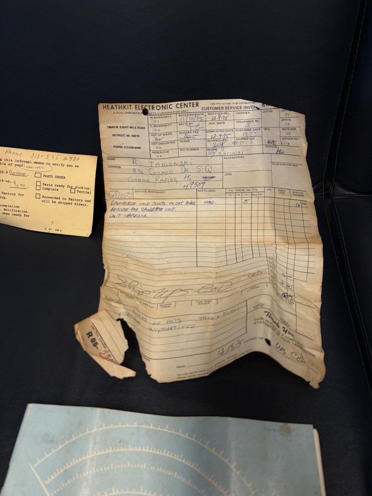 Heathkit Engine Analyzer Model CM-1050 + Manual And Connections! Working
