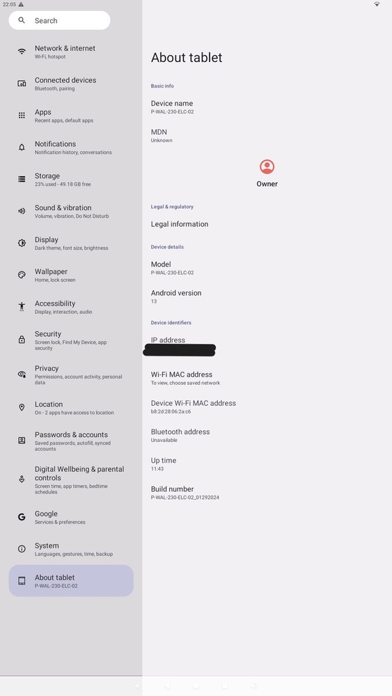 32" Android 13 Touch Screen Vesa Mount Wall Board - Very Good