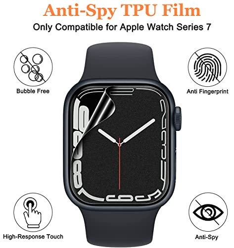 [ 4 Pack ] Privacy Screen Protector Compatible for Apple Watch Series 9 8 7