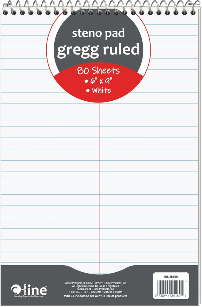 Gregg Ruled Steno Pad