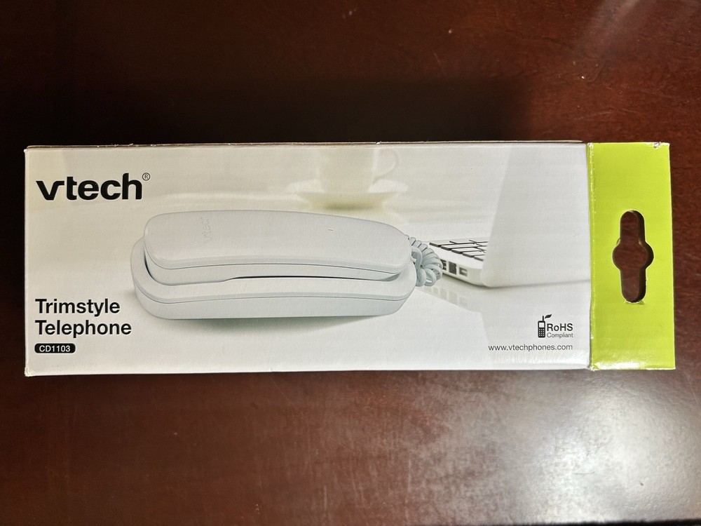 VTech Trimstyle Telephone CD1103 Corded ~ White
