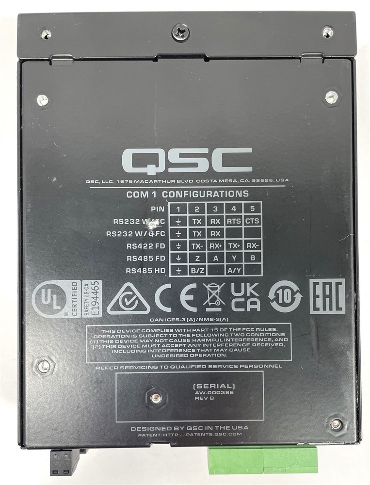 QSC Q-SYS QIO-S4 Peripheral Controller Network I/O Expander