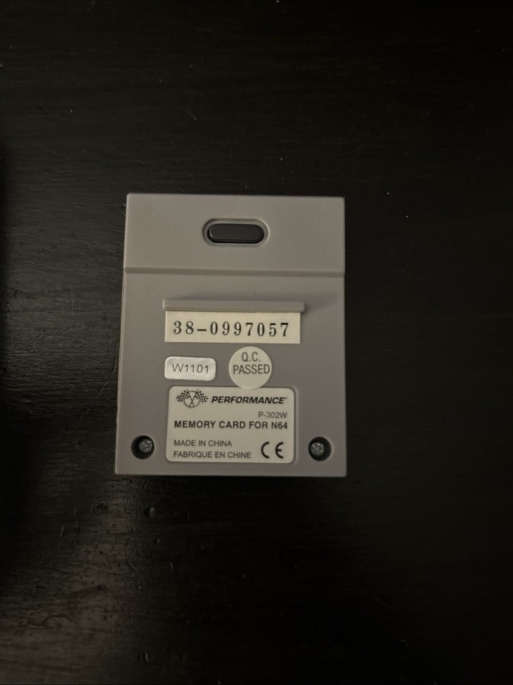 N64 Memory Card Case And Inserts | Performance W/ Memory Card
