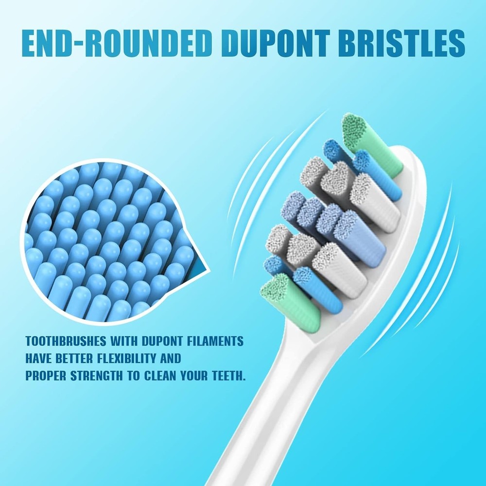 Replacement Toothbrush Heads for Philips Sonicare：8 Pack Soft Replacement Electr
