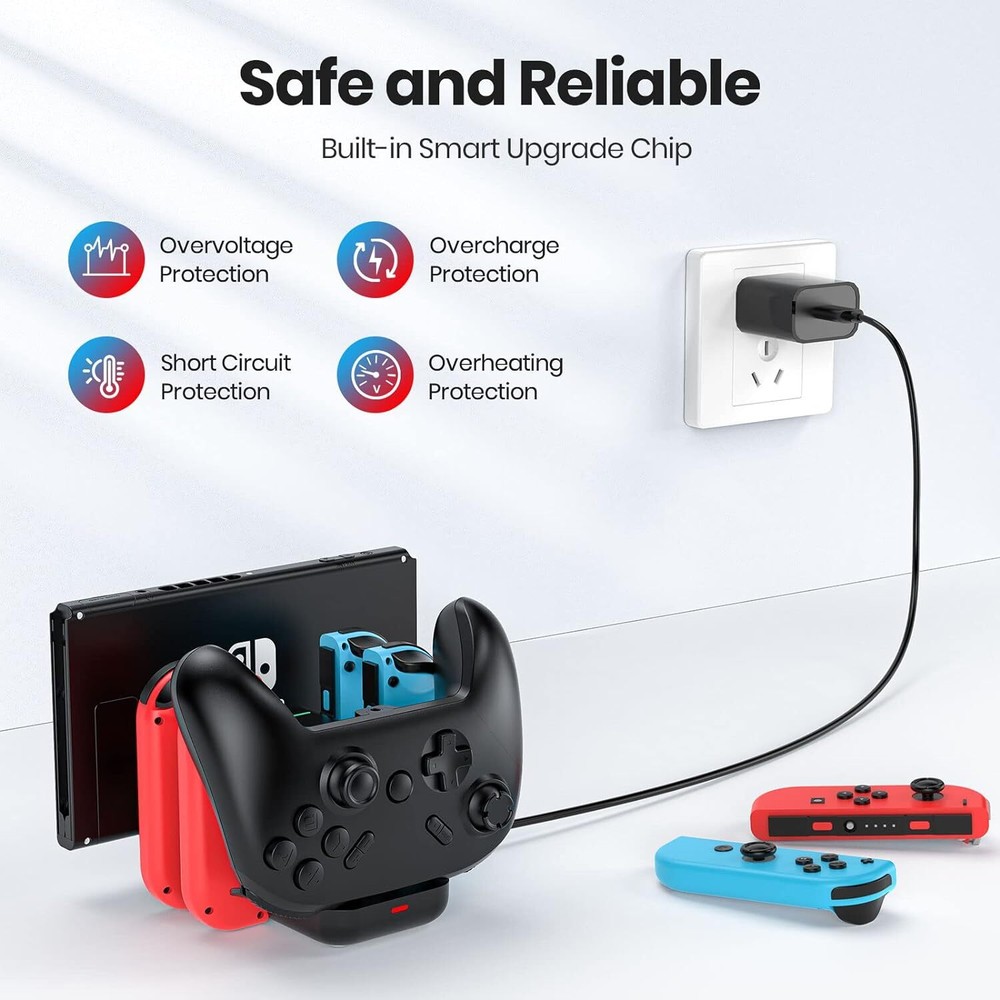 For Nintendo Switch Charging Dock Station Joy-Con Pro Controller Charger Stand