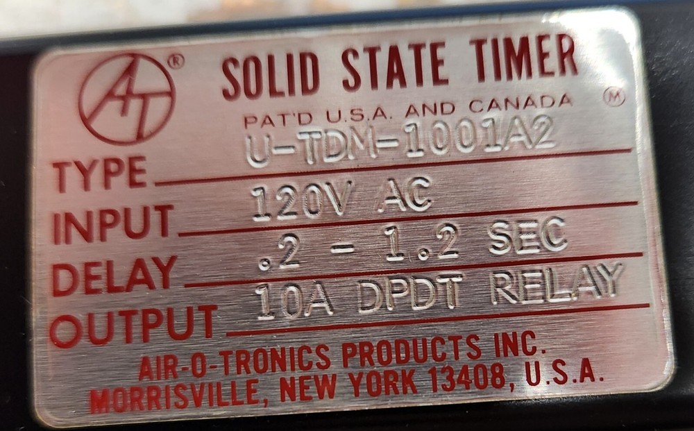 Air-O-Tronics U-TDM-1001A2 Solid State timer