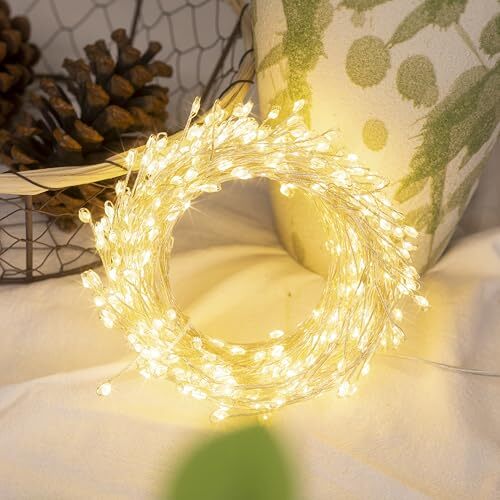 Fairy Lights Plug in 500LED Firecracker String Lights 50FT Warm White