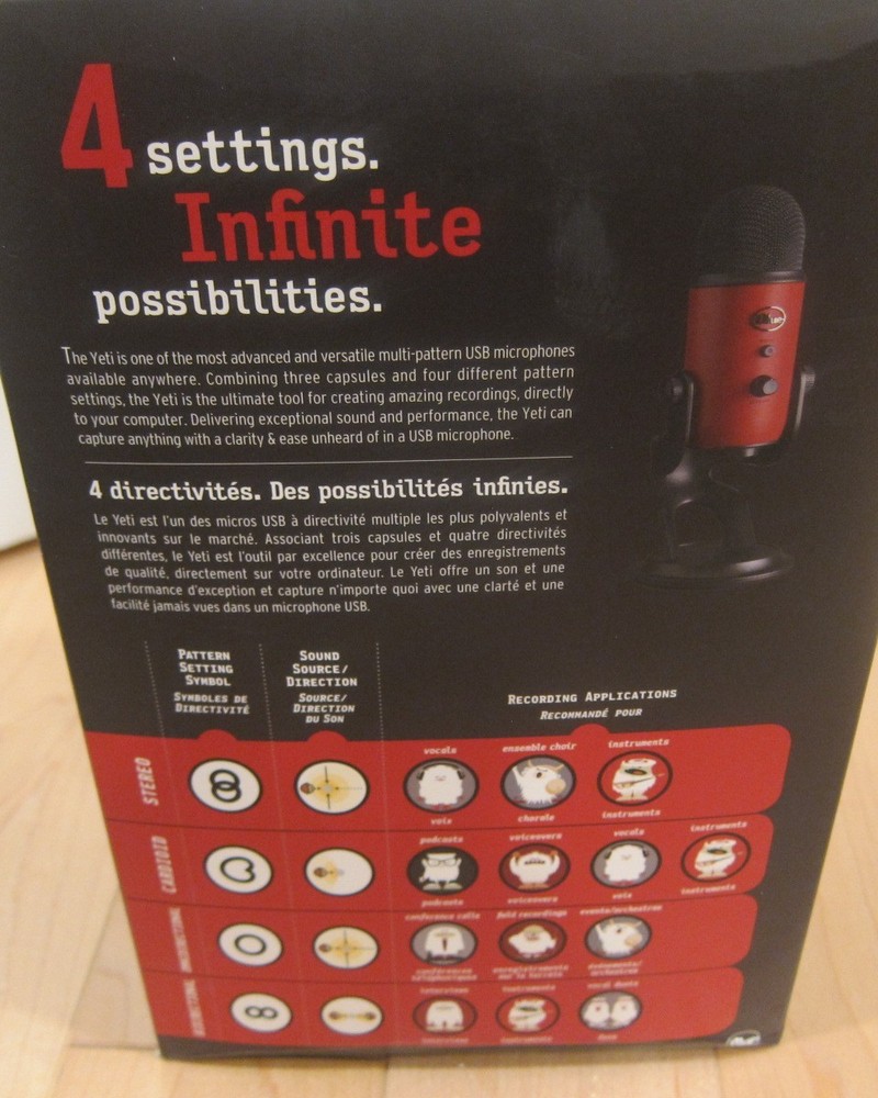 Blue Yeti Logitech Red USB Microphone Quality Recording Personal Studio