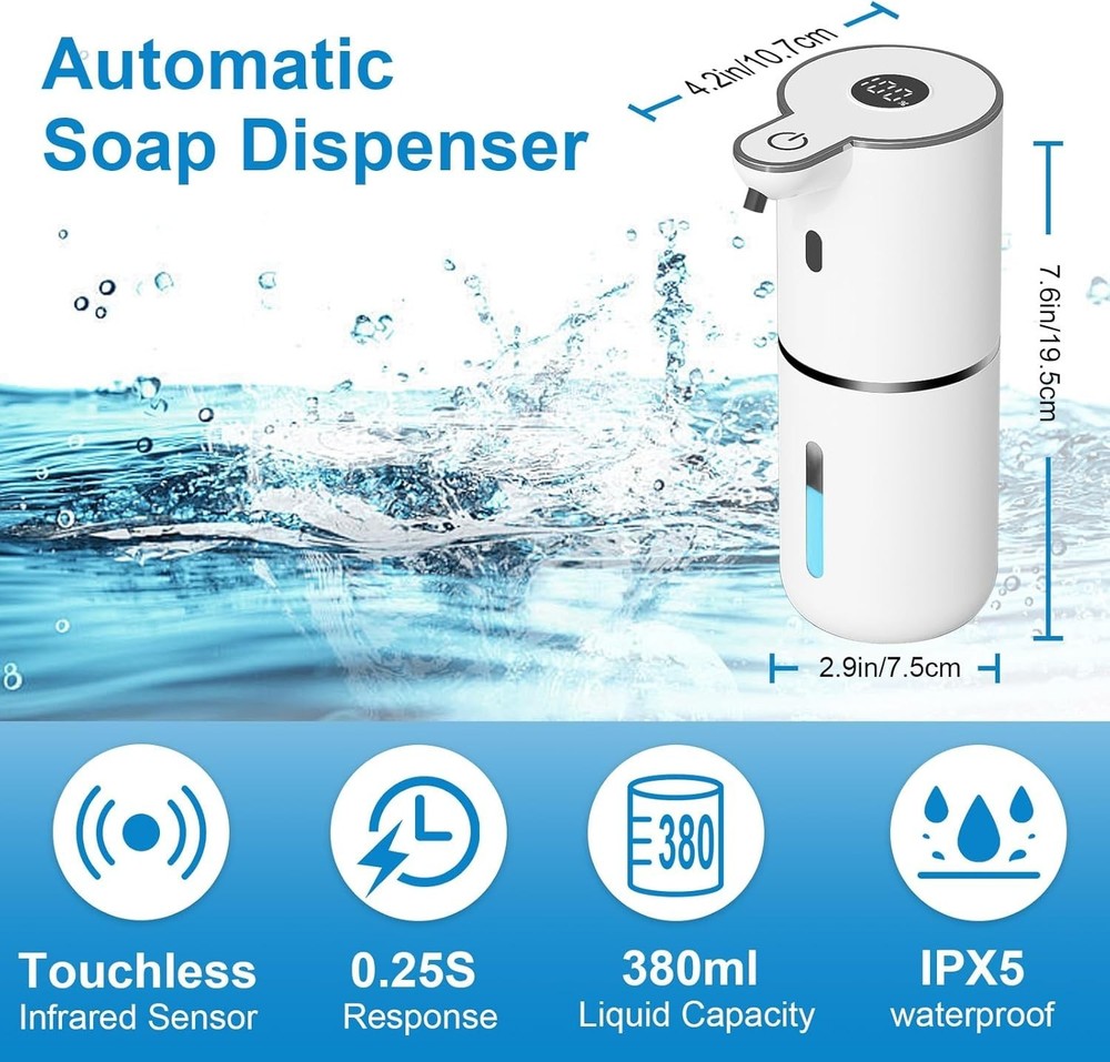 Rechargeable Touchless Soap Dispenser Pair