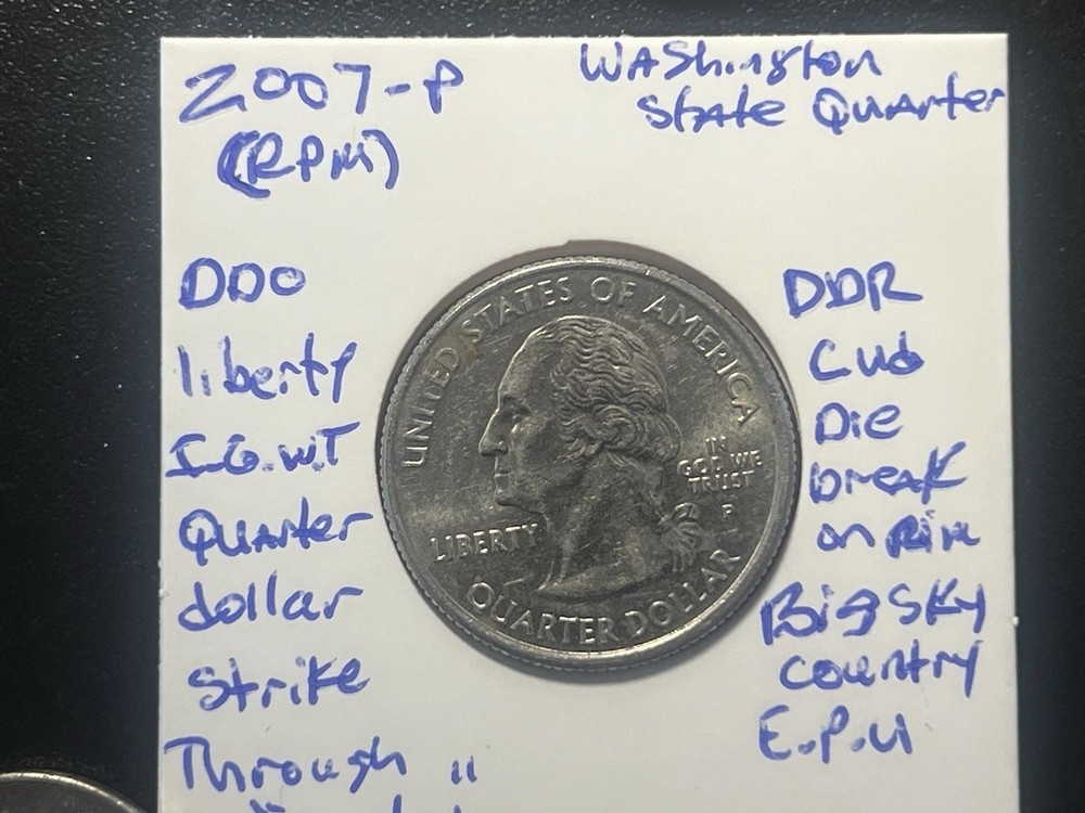 2007-P Montana State Quarter Mint Error (Cud)