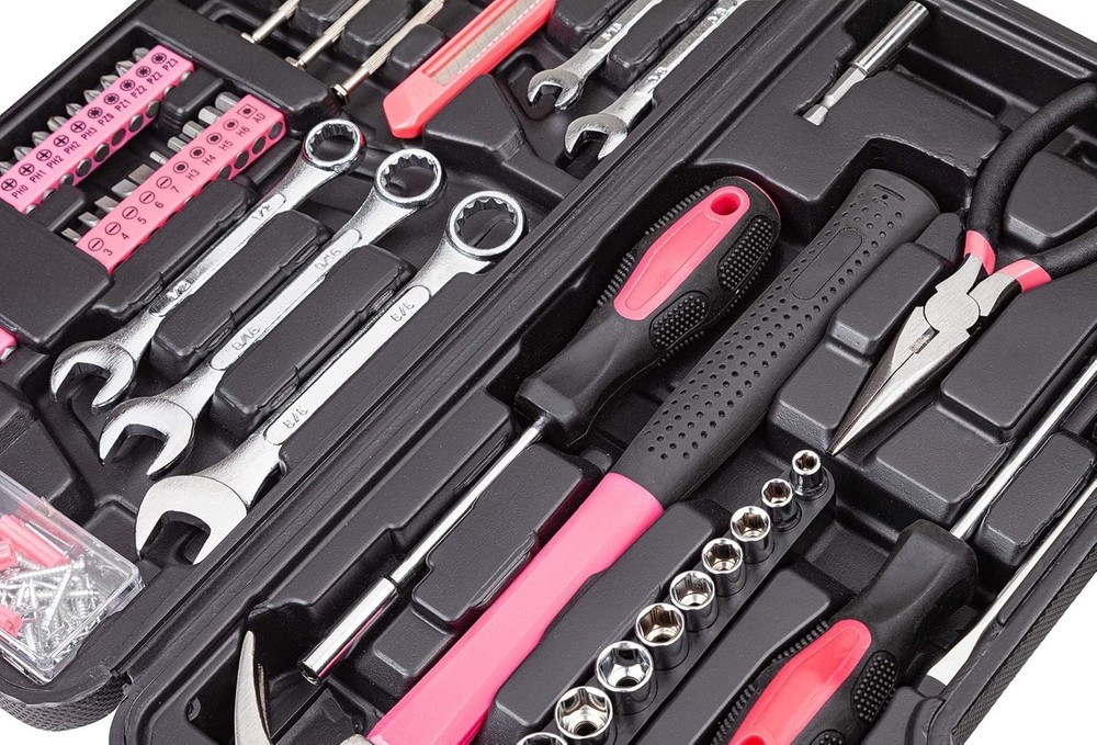148Piece Tool Set General Household Hand Tool Kit with Plastic Toolbox Storag...