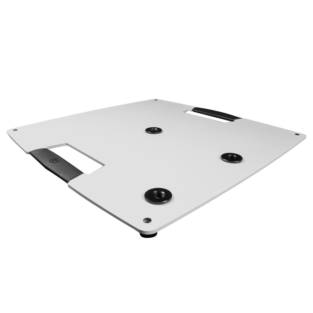 Gravity GLS431W White Square Base Lighting Stands with Cables