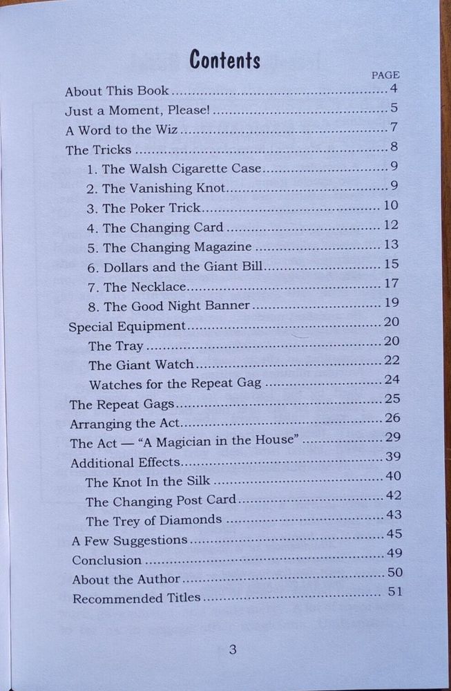 A Magician in the House by Sid Lorraine (A complete act)