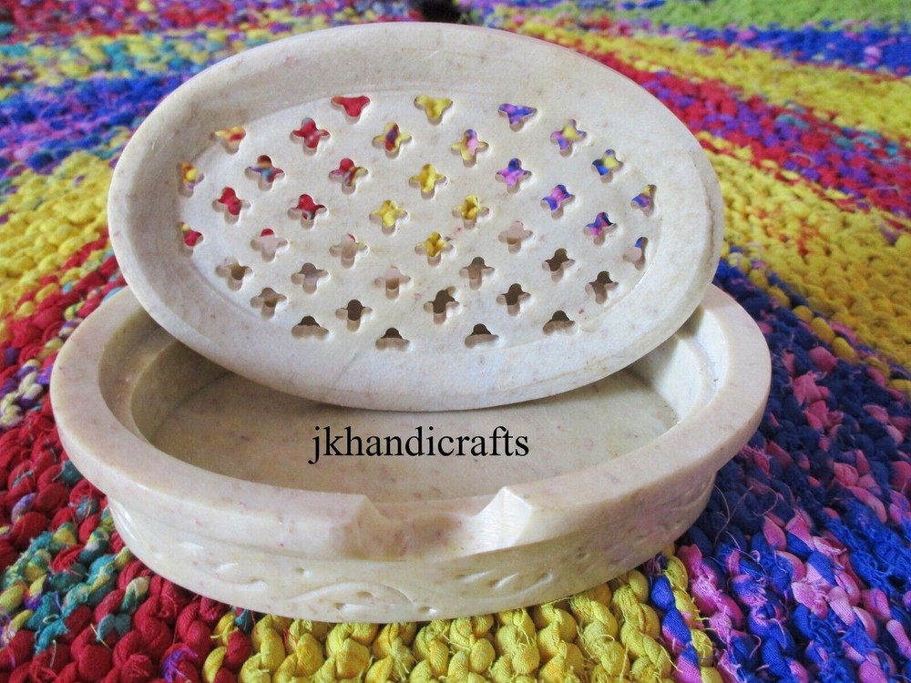 WHITE MARBLE SOAP DIS SOAP HOLDER