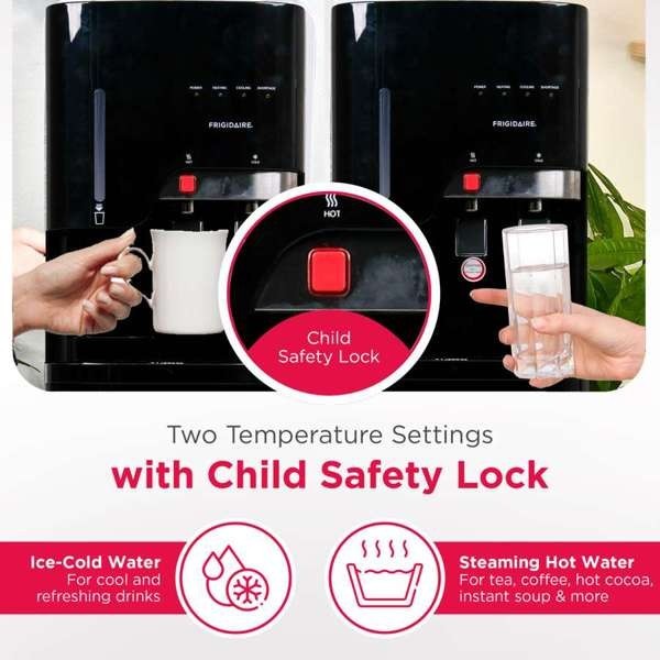 Frigidaire, Hot/Cold Water Cooler, Bottom Loading, With Cup Storage, SS