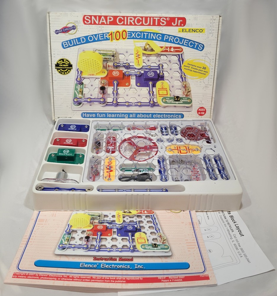ELENCO Snap Circuits Jr. 100 Experiments Electronics Discovery Kit