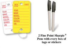 GENUINE VERSA TAG POLY TAG KEY TAGS YELLOW 250