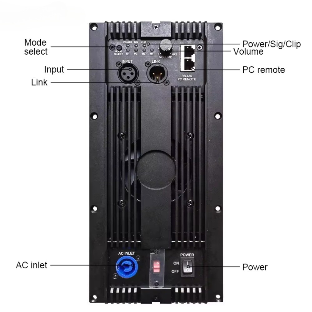 650w Amplifier Module Class D for Active Speaker 1 in 2 Out High Quality