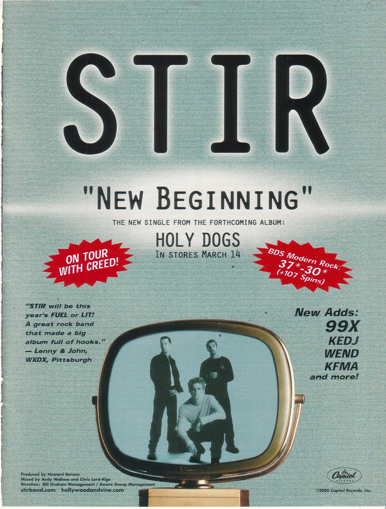 Stir 2000 Ad- New Beginning Advertisement KEJD WEND KFMA
